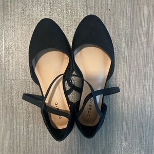 Torrid Black Flats with Straps